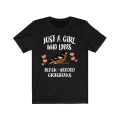 Just A Girl Who Loves Black-Headed Grosbeaks Shirt - grosbeak print design