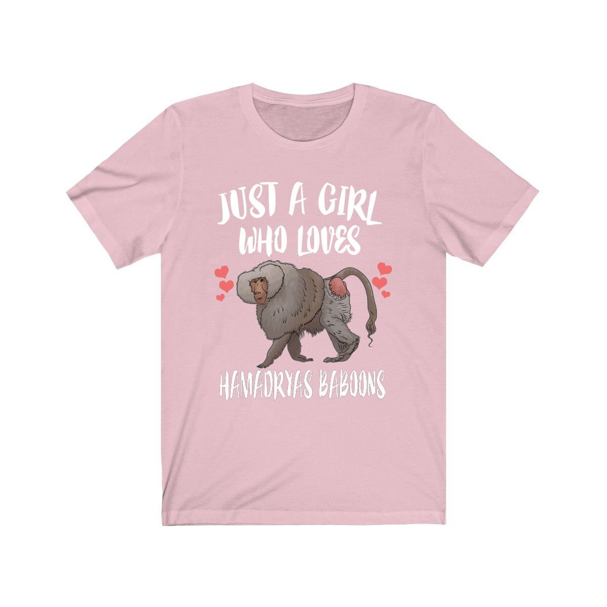 Just A Girl Who Loves Hamadryas Baboons Shirt, Baboon Lover Shirt, Baboon Gift, Animal Lover Adult Toddler Infant Kids Gift T-Shirt Image 2