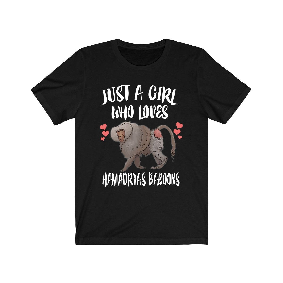 Just A Girl Who Loves Hamadryas Baboons Shirt, Baboon Lover Shirt, Baboon Gift, Animal Lover Adult Toddler Infant Kids Gift T-Shirt Image 1