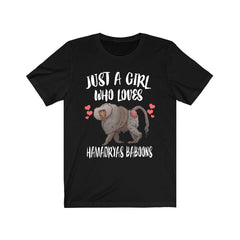 Baboon Lover T-Shirt for Girls - baboon print design
