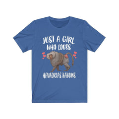 Baboon Lover T-Shirt for Girls - baboon print design