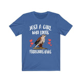 Just A Girl Who Loves Ferruginous Hawks, Hawk Lover Shirt, Bird Birding Shirt, Hawk Gift, Animal Lover Adult Toddler Infant Kids Gift Shirt Image 4