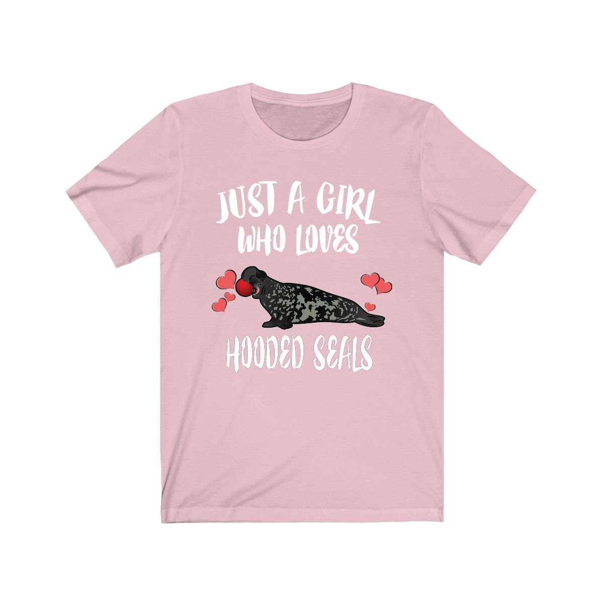 Just A Girl Who Loves Hooded Seals Animal Lover Adult Toddler Infant Kids Gift T-Shirt Image 3