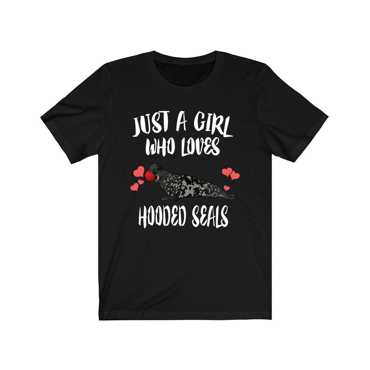 Just A Girl Who Loves Hooded Seals Animal Lover Adult Toddler Infant Kids Gift T-Shirt Image 2