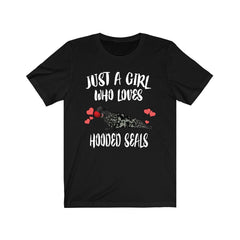 Just A Girl Who Loves Hooded Seals Shirt - Hooded Seal print design