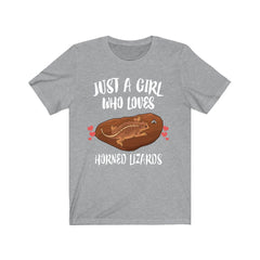 Horned Lizard T-Shirt for Girls - horned lizard print design