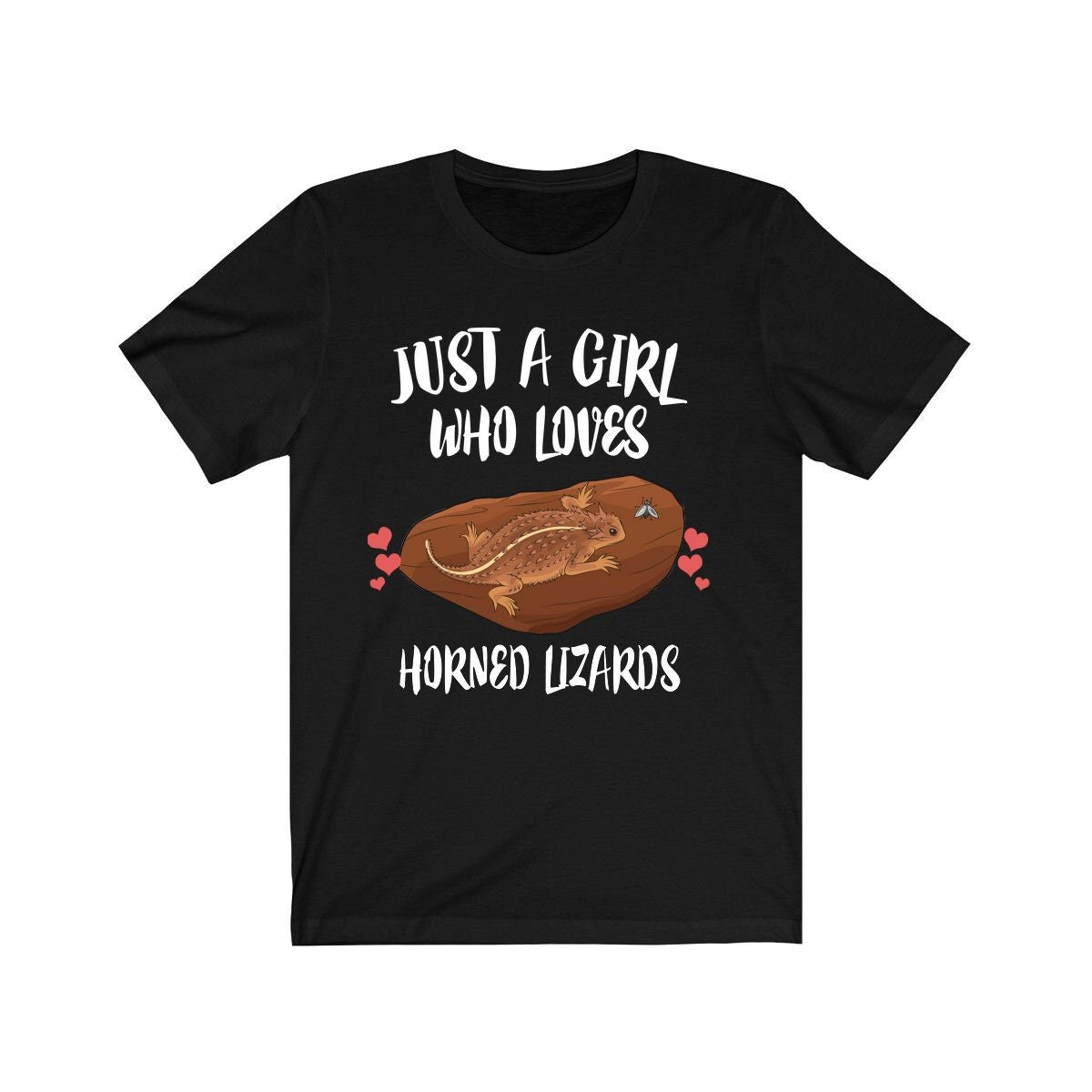 Horned Lizard T-Shirt for Girls - horned lizard print design