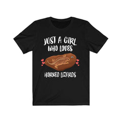 Horned Lizard T-Shirt for Girls - horned lizard print design