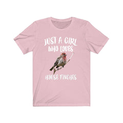 Just A Girl Who Loves House Finches Shirt - House Finch print design