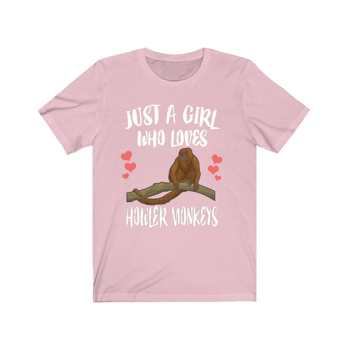 Just A Girl Who Loves Howler Monkeys, Monkey Lover Shirt, Animal Lover Adult Toddler Infant Kids Gift T-Shirt Image 3