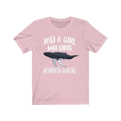 Just a girl who loves humpback whales ocean marine mammal tee