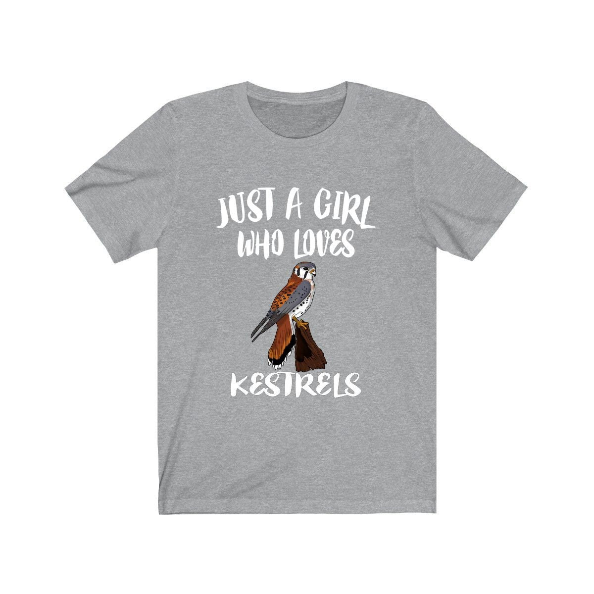 Just A Girl Who Loves Kestrels Shirt, Bird Birding Shirt, Kestrel Lover Shirt, Kestrel Gift, Animal Adult Toddler Infant Kids Gift T-Shirt Image 1