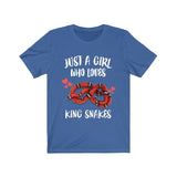 Just A Girl Who Loves King Snakes Shirt, Snake Lover Shirt, Snake Owner Gift, King Snake Shirt, Animal Adult Toddler Infant Kids T-Shirt Image 4