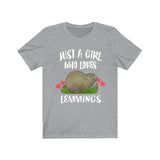 Just A Girl Who Loves Lemmings Shirt, Lemming Lover Gift, Lemming Shirt, Animal Lover Adult Toddler Infant Kids Gift T-Shirt Image 3
