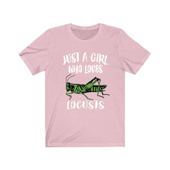 Just a girl who loves locusts swarming grasshopper insect tee