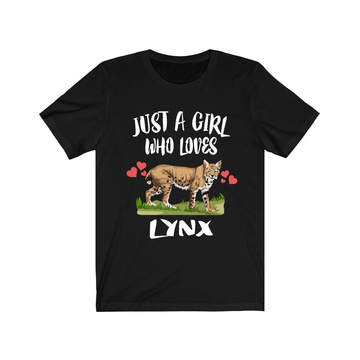 Just A Girl Who Loves Lynx Animal Lover Adult Toddler Infant Kids Gift T-Shirt Image 1