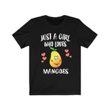 Just A Girl Who Loves Mangoes Shirt, Fruit Lover Gift, Mango Shirt, Animal Lover Adult Toddler Infant Kids Gift T-Shirt Image 1