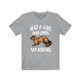 Just A Girl Who Loves Martens Shirt, Marten Lover Gift, Marten Shirt, Animal Lover Adult Toddler Infant Kids Gift T-Shirt Image 3