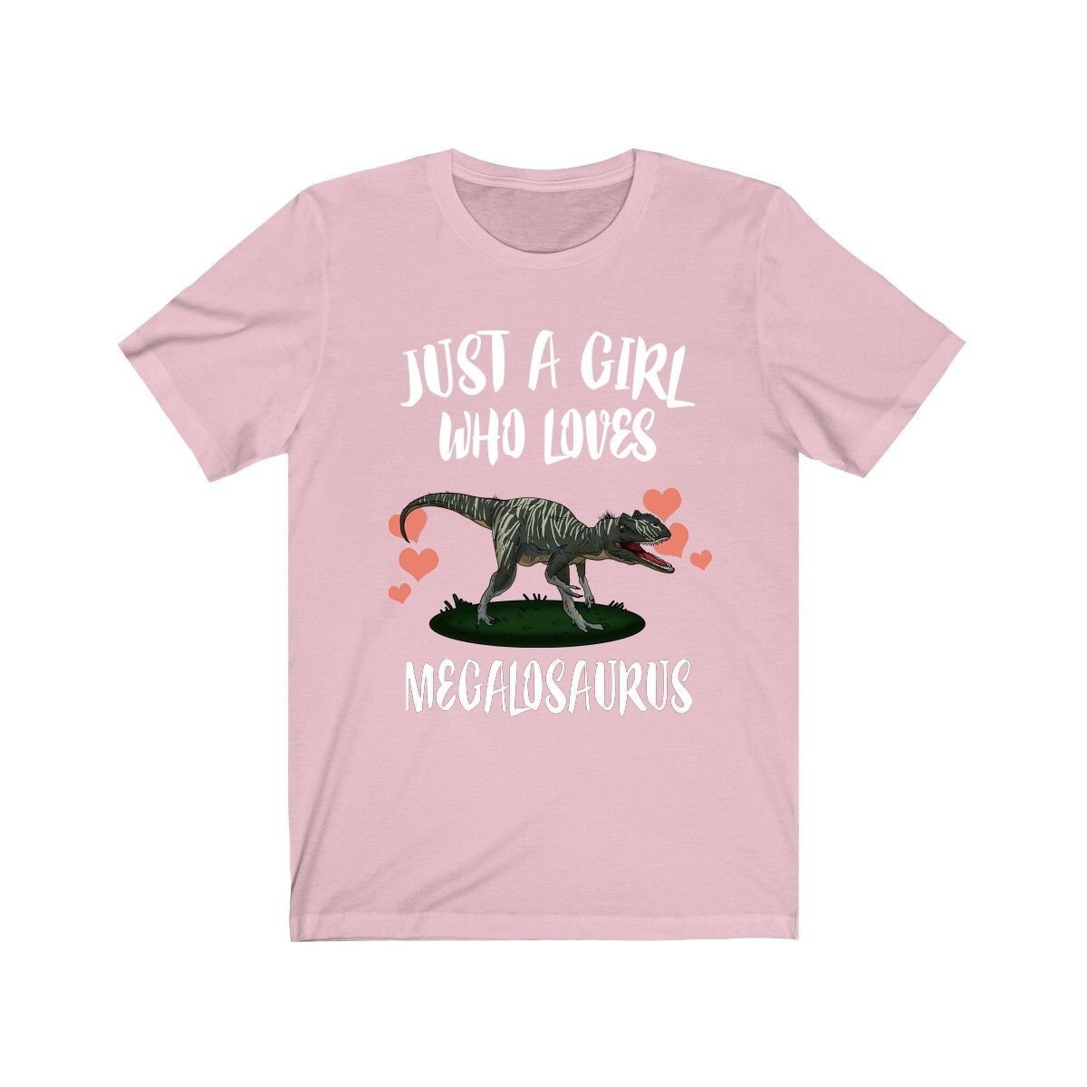 Just A Girl Who Loves Megalosaurus Shirt, Dinosaur Shirt, Megalosaurus Lover Shirt, Dinosaur Lover, Animal Adult Toddler Kids Gift T-Shirt Image 2
