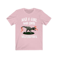 Just a girl who loves megalosaurus first named dinosaur tee