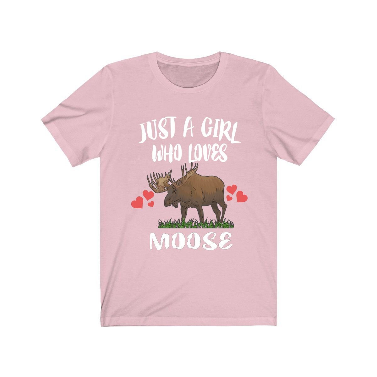 Just A Girl Who Loves Moose Shirt, Moose Lover Shirt, Moose Gift, Animal Lover Adult Toddler Infant Kids Gift T-Shirt Image 2