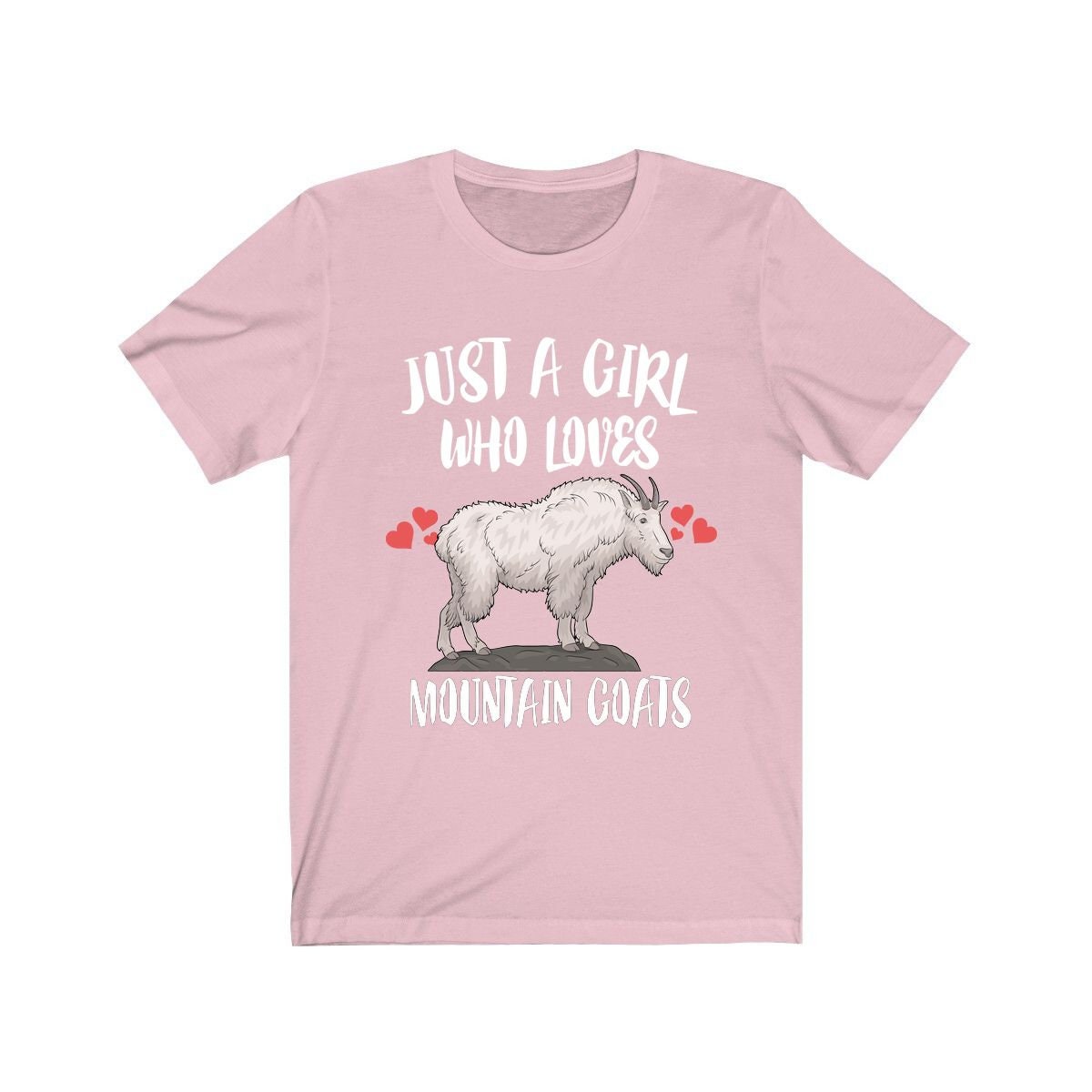 Just A Girl Who Loves Mountain Goats Shirt, Mountain Goat Lover Shirt, Goat Lover Gift, Animal Lover Adult Toddler Infant Kids Gift T-Shirt Image 2
