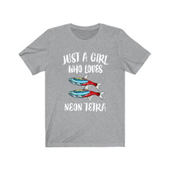 Just A Girl Who Loves Neon Tetras Fish Shirt - Neon Tetra print design