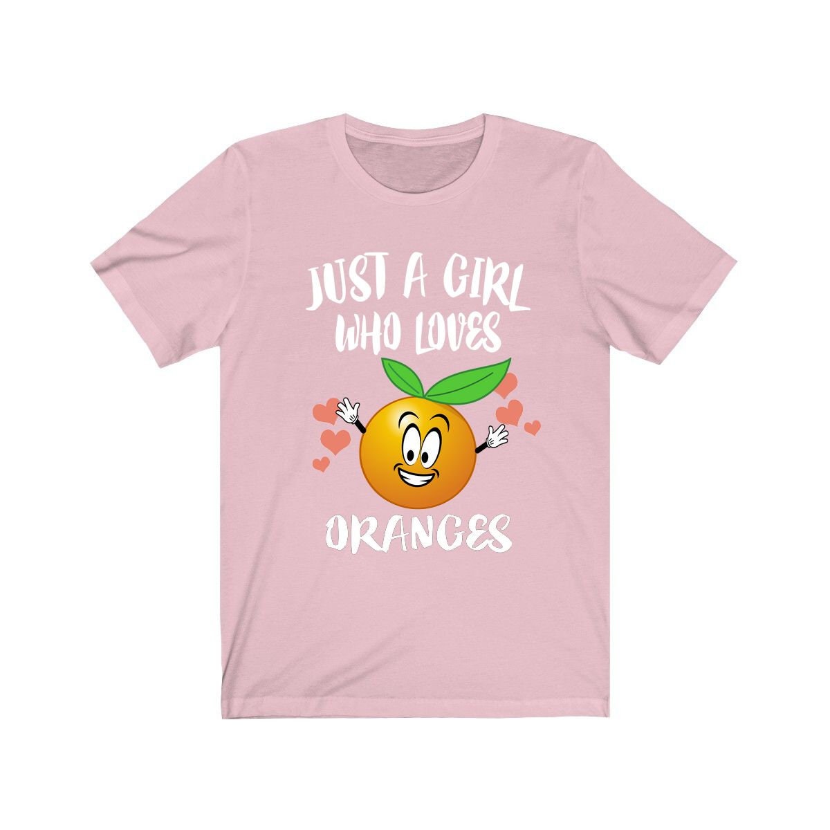 Just A Girl Who Loves Oranges Fruit Vegan Animal Lover Adult Toddler Infant Kids Gift T-Shirt Image 2