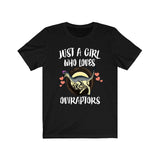 Just A Girl Who Loves Oviraptors Dinosaur Shirt, Oviraptor Lover Shirt, Dinosaur Lover Shirt, Animal Adult Toddler Infant Kids Gift T-Shirt Image 1