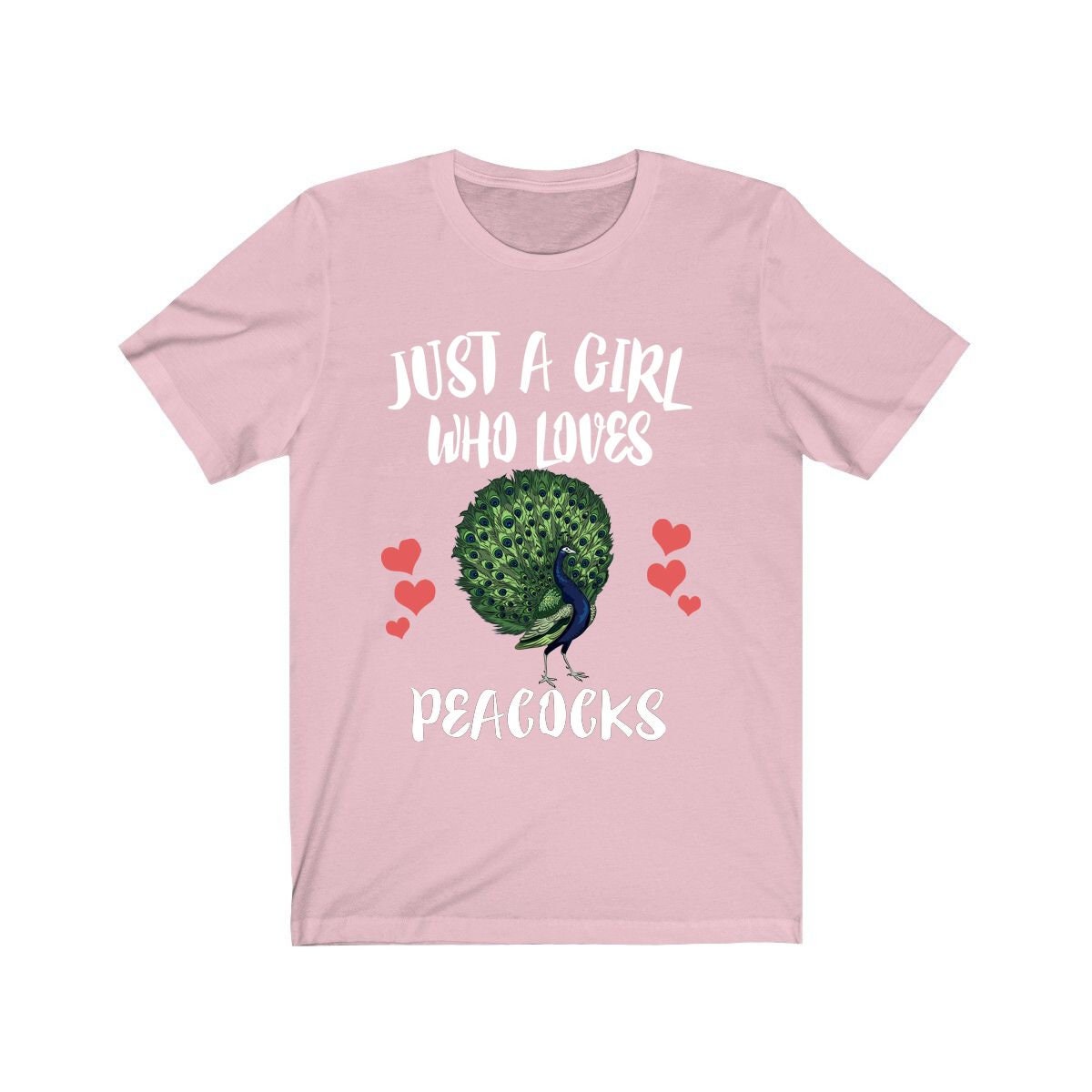 Just A Girl Who Loves Peacocks Bird Birding Animal Lover Adult Toddler Infant Kids Gift T-Shirt Image 2