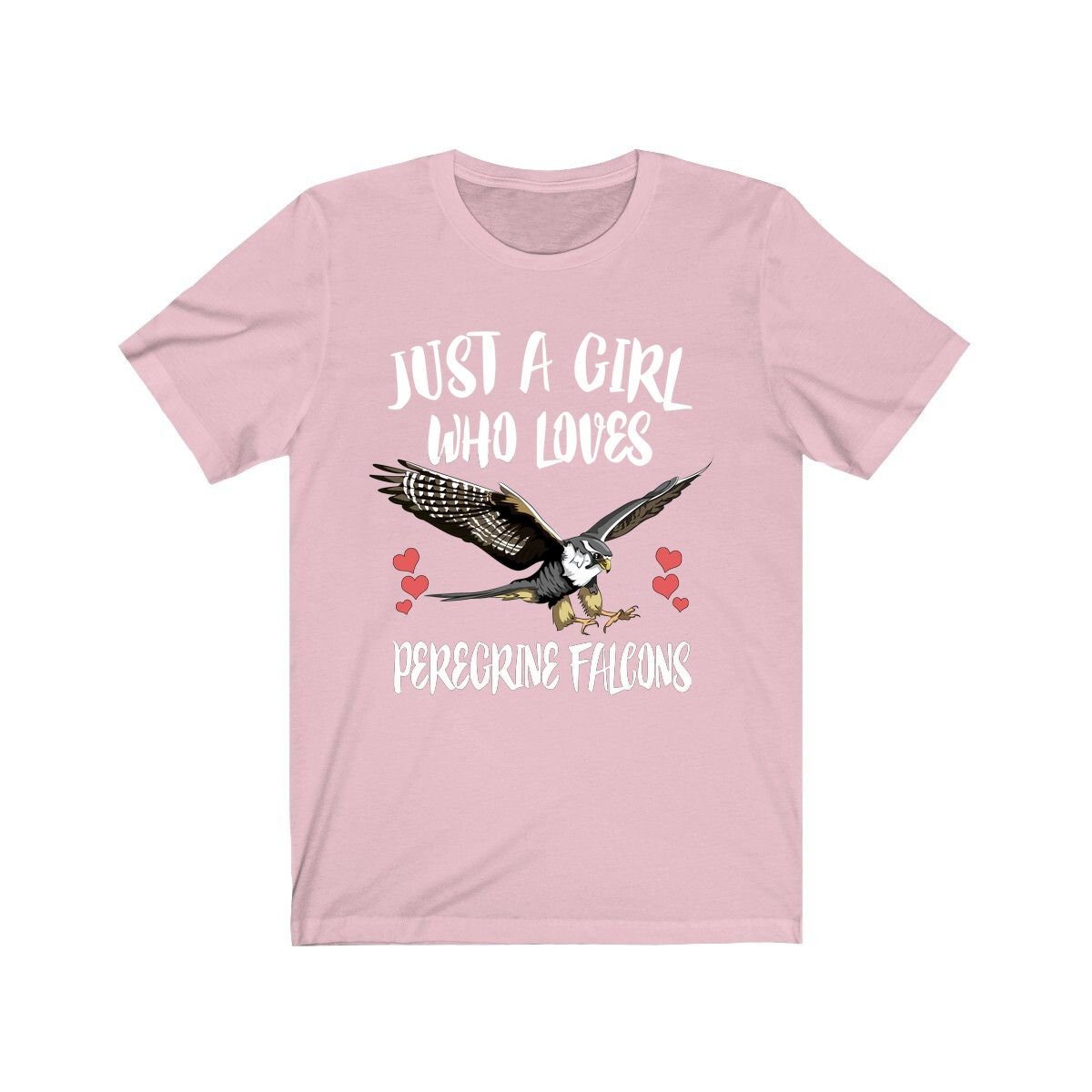 Just A Girl Who Loves Peregrine Falcons Shirt, Falcon Lover Shirt, Bird Birding Shirt, Animal Lover Adult Toddler Infant Kids Gift T-Shirt Image 2