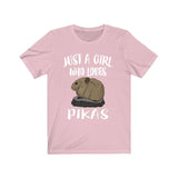 Just A Girl Who Loves Pikas Shirt, Pika Lover Gift, Pika Shirt, Animal Lover Adult Toddler Infant Kids Gift T-Shirt Image 2