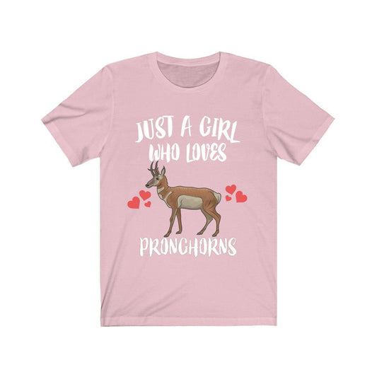 Just a girl who loves pronghorns American prairie wildlife tee
