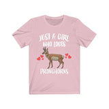 Just A Girl Who Loves Pronghorns Shirt, Pronghorn Lover Gift, Pronghorn Tee, Animal Lover Adult Toddler Infant Kids Gift T-Shirt Image 2