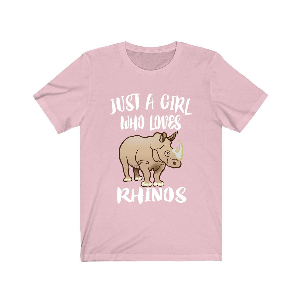Just A Girl Who Loves Rhinos Shirt, Rhino Lover Gift, African Animal Lover Adult Toddler Infant Kids Gift T-Shirt Image 2