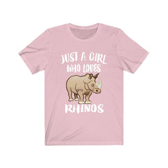 Just a girl who loves rhinos African wildlife conservation tee