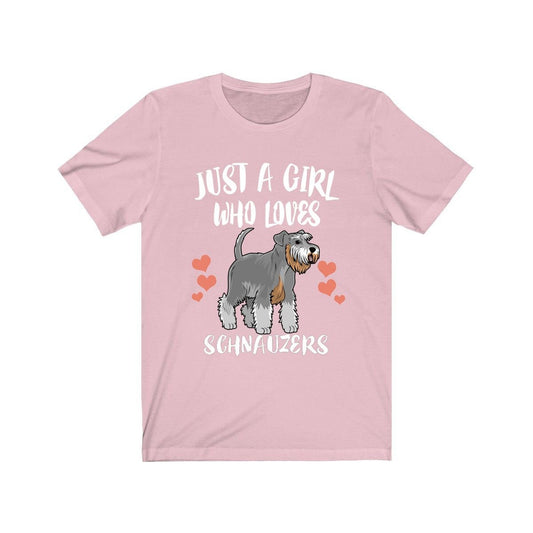 Just a girl who loves schnauzers bearded German dog breed tee