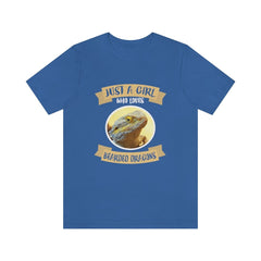 Just a girl who loves bearded dragons pet lizard reptile tee
