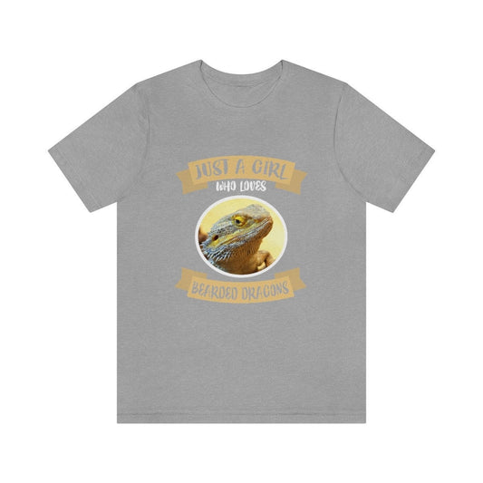 Just a girl who loves bearded dragons pet lizard reptile tee