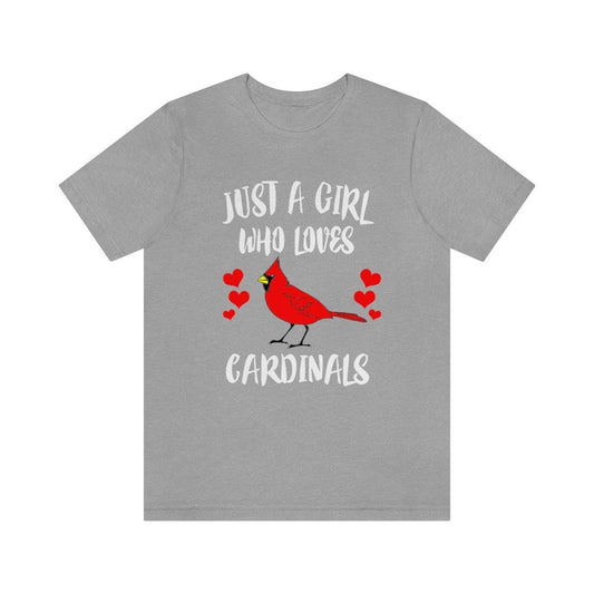 Just A Girl Who Loves Cardinals Birds Shirt - cardinal print design