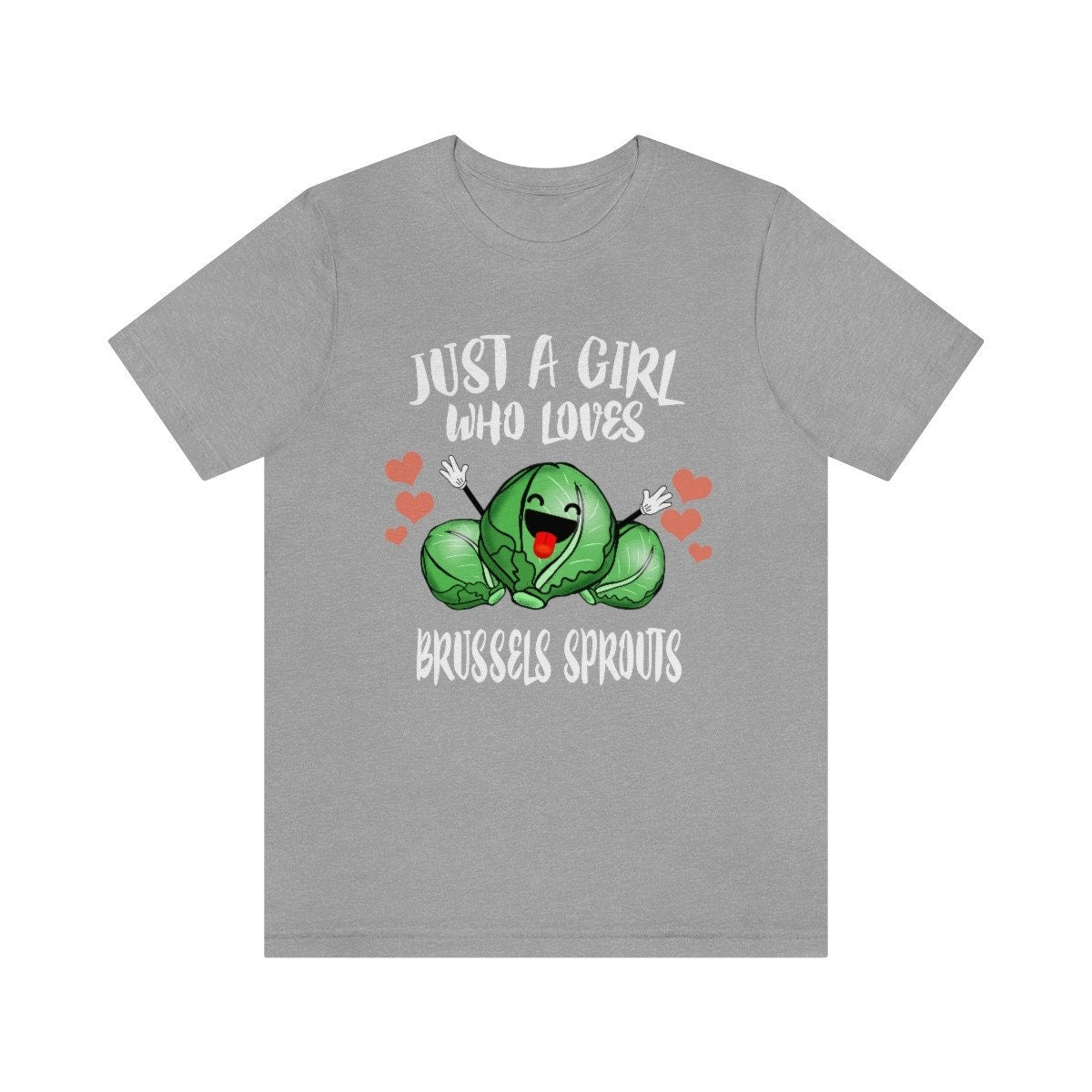Just A Girl Who Loves Brussels Sprouts Shirt, Brussels Sprout Lover Shirt, Vegetable Lover Gift, Vegan Shirt, Adult Toddler Kids T-Shirt Image 2