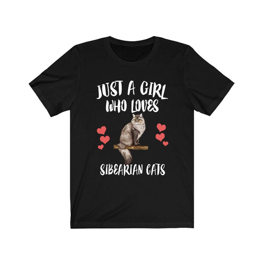 Just a girl who loves Siberian cats Russian forest cat lover tee