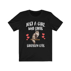 Just a girl who loves Siberian cats Russian forest cat lover tee