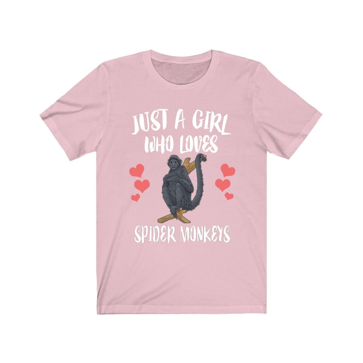 Just A Girl Who Loves Spyder Monkeys Shirt, Monkey Shirt, Animal Lover Adult Toddler Infant Kids Gift T-Shirt Image 2
