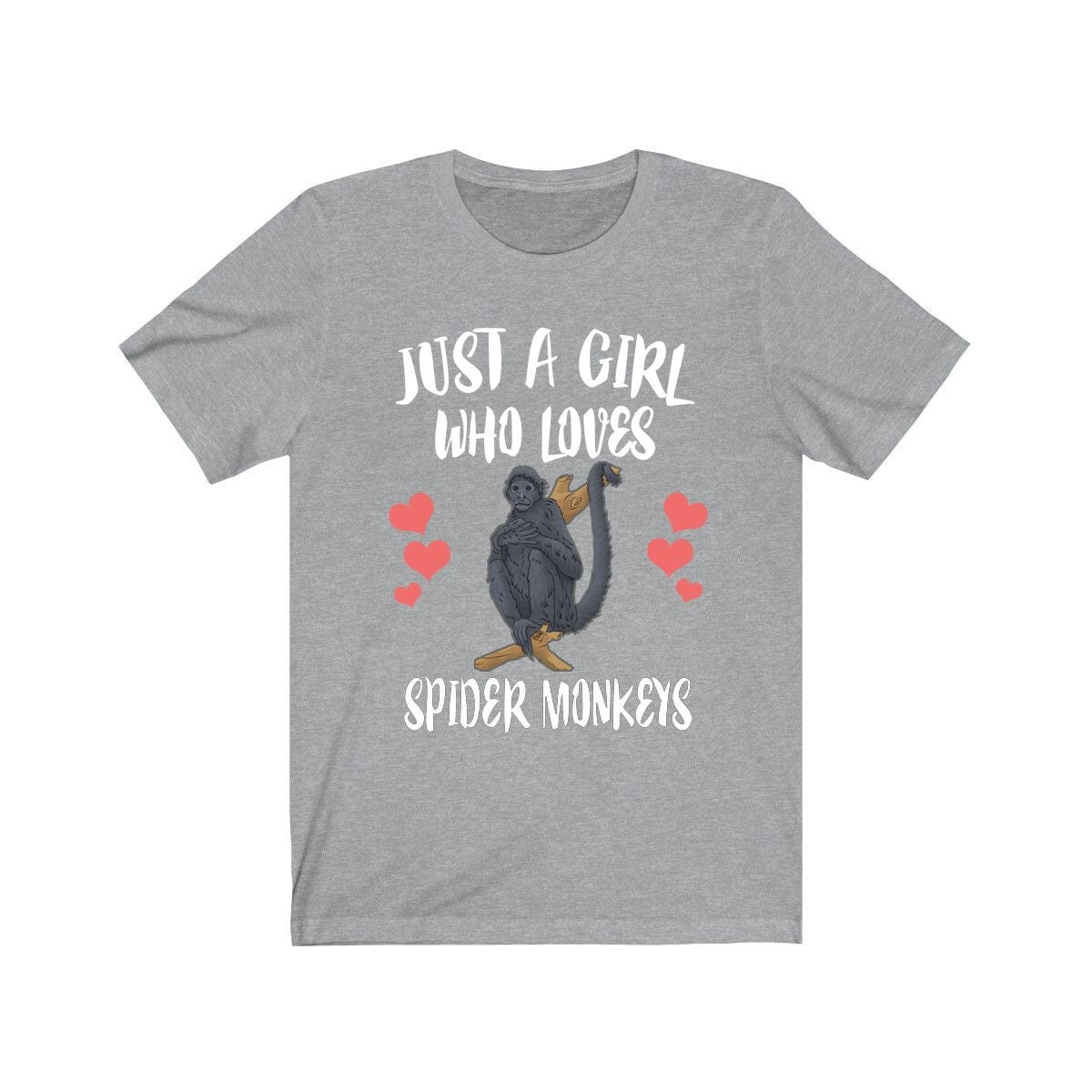 Just A Girl Who Loves Spyder Monkeys Shirt, Monkey Shirt, Animal Lover Adult Toddler Infant Kids Gift T-Shirt Image 1