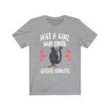 Just A Girl Who Loves Spyder Monkeys Shirt, Monkey Shirt, Animal Lover Adult Toddler Infant Kids Gift T-Shirt Image 1