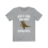 Just A Girl Who Loves Spinosaurus Dinosaur Shirt, Spinosaurus Shirt, Spinosaurus Gift, Animal Lover Adult Toddler Infant Kids Gift T-Shirt Image 1