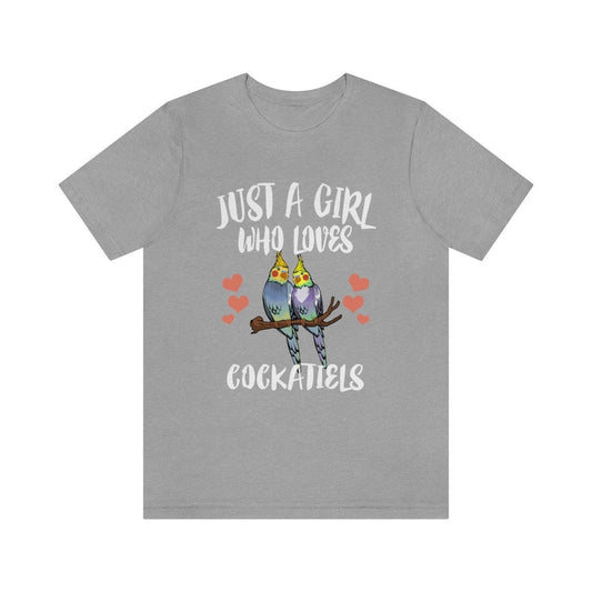 Just a girl who loves cockatiels Australian crested pet parrot tee