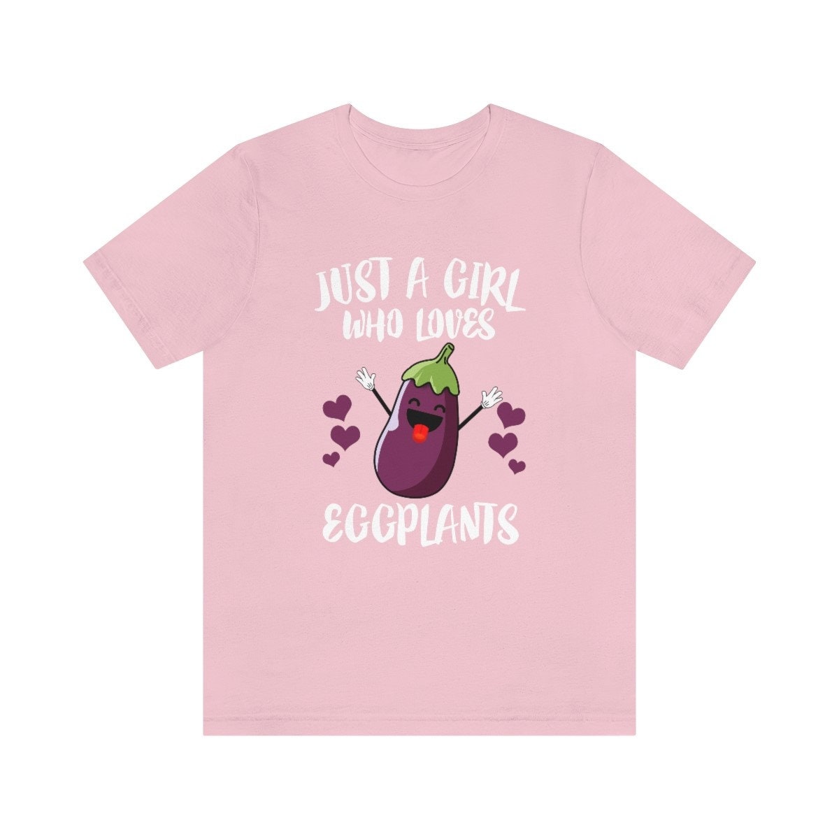 Just A Girl Who Loves Eggplants Shirt, Eggplant Lover Shirt, Vegan Gift, Vegetable Shirt, Adult Kids Animal T-Shirt Image 4