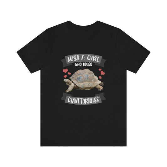Just A Girl Who Loves Giant Tortoise Shirt - giant tortoise print design